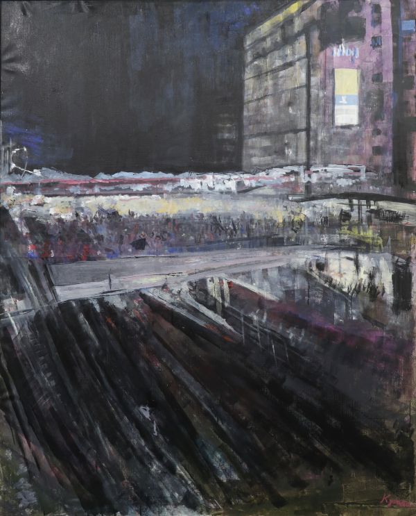 第74回 光陽展　委員　山田 敬三（ﾔﾏﾀﾞ　ｹｲｿﾞｳ）　帰り道の時　(油）F100